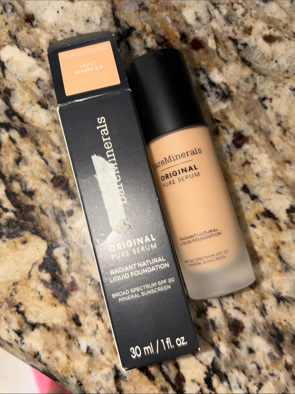 💕💋bareMinerals Original Pure Serum Foundation Light Warm 2.8